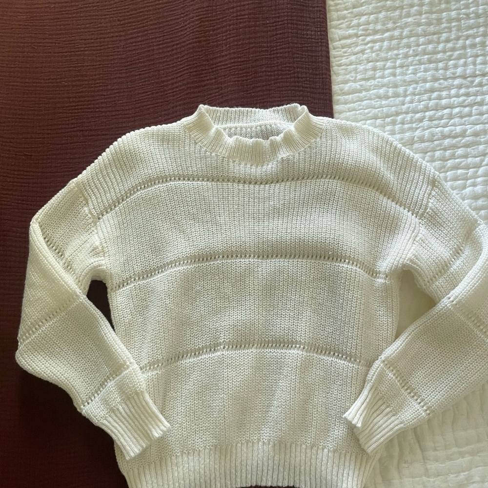 Classic Cream Knit Women’s Sweater